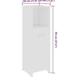 vidaXL - Badkamerkast - Wit - Bewerkt hout