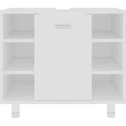 vidaXL - Badkamerkast - Wit - Bewerkt hout
