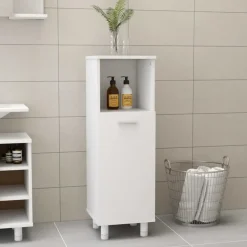 vidaXL - Badkamerkast - Wit - Bewerkt hout