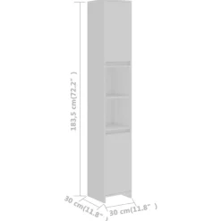 vidaXL - Badkamerkast - Wit - Bewerkt hout