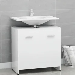 vidaXL - Badkamerkast - Wit - Bewerkt hout