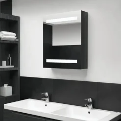 vidaXL - Badkamerkast - Zwart - MDF