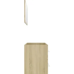 vidaXL - Badkamermeubelset - Bruin - Bewerkt hout