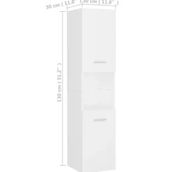 vidaXL - Badkamermeubelset - Wit - Bewerkt hout - 41 x 38.5 x 46 cm