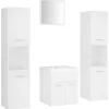 vidaXL - Badkamermeubelset - Wit - Bewerkt hout - 41 x 38.5 x 46 cm