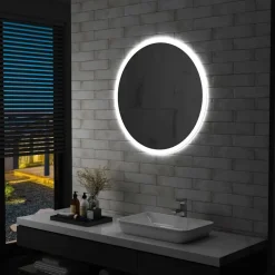 vidaXL - Badkamerspiegel - Zilver - Aluminium - 80 cm