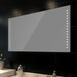 vidaXL - Badkamerspiegel - Zilver - Glas - 100 x 60 cm