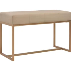 vidaXL - Bank - Beige - Stof - 80 cm