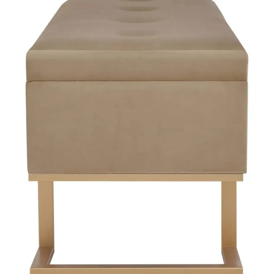 vidaXL - Bank - Beige - Stof