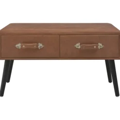 vidaXL - Bank - Bruin - Kunstleer