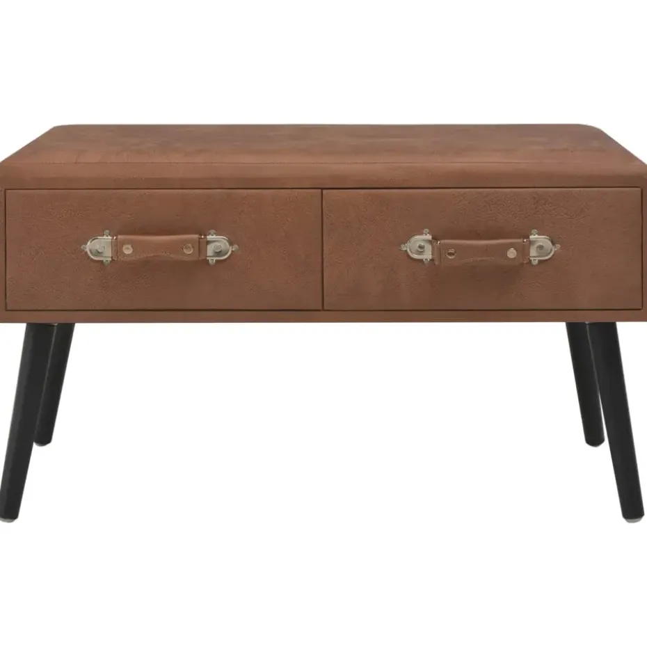 vidaXL - Bank - Bruin - Kunstleer