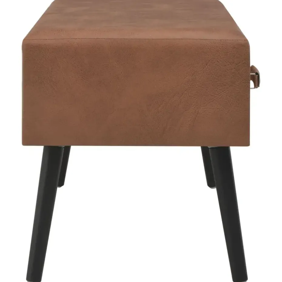 vidaXL - Bank - Bruin - Kunstleer