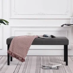 vidaXL - Bank - Grijs - Kunstleer