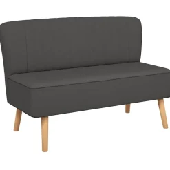 vidaXL - Bank - Grijs - Stof