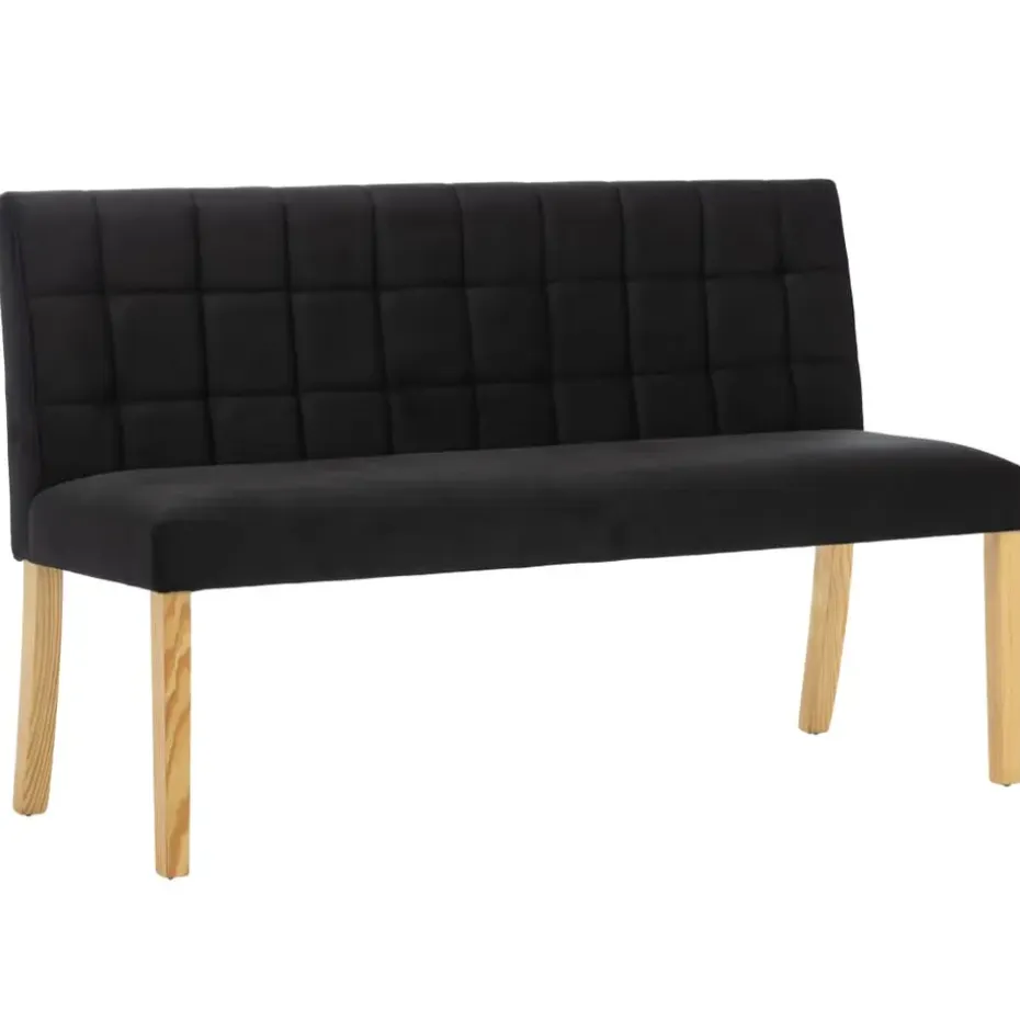 vidaXL - Bankje - Zwart - Fluweel