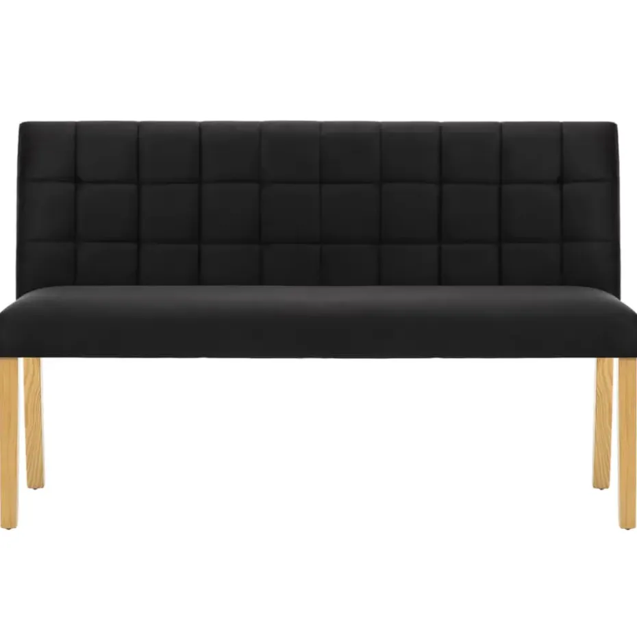 vidaXL - Bankje - Zwart - Fluweel