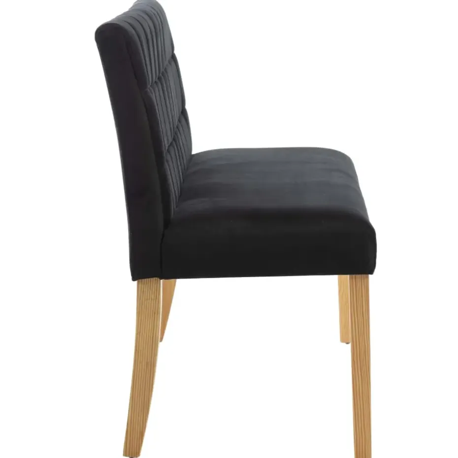 vidaXL - Bankje - Zwart - Fluweel