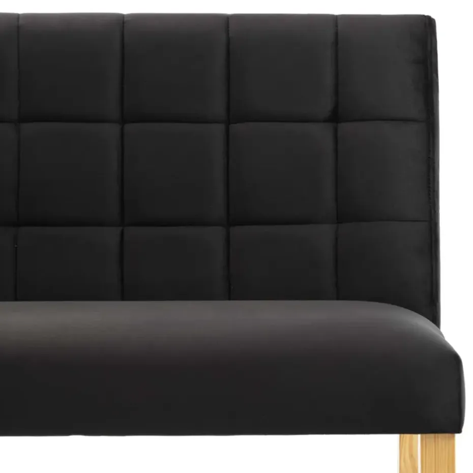 vidaXL - Bankje - Zwart - Fluweel