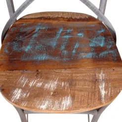 vidaXL - Barkruk - Multikleur - Hout