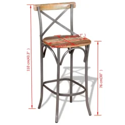 vidaXL - Barkruk - Multikleur - Hout