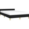 vidaXL - Bed frame zonder matras - Zwart - Stof - 120x200 cm