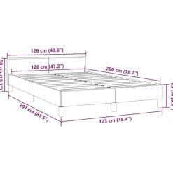vidaXL - Bed frame zonder matras - Zwart - Stof - 120x200 cm