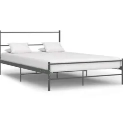 vidaXL - Bed frame zonder matras - Grijs - Metaal - 140x200 cm
