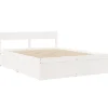 vidaXL - Bed met hoofdbord en lades - Wit - Massief grenenhout - 140x200 cm
