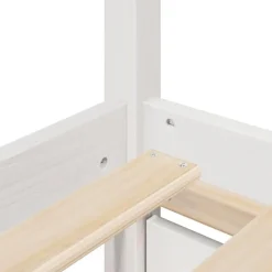 vidaXL - Bed met hoofdbord en lades - Wit - Massief grenenhout - 140x200 cm