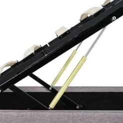 vidaXL - Bed met opbergruimte - Hydraulische stang - Taupe - Stof - 160x200 cm