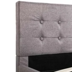 vidaXL - Bed met opbergruimte - Hydraulische stang - Taupe - Stof - 160x200 cm
