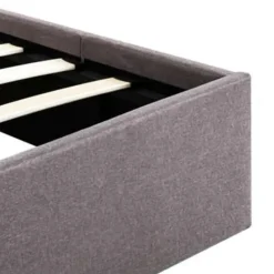 vidaXL - Bed met opbergruimte - Hydraulische stang - Taupe - Stof - 160x200 cm