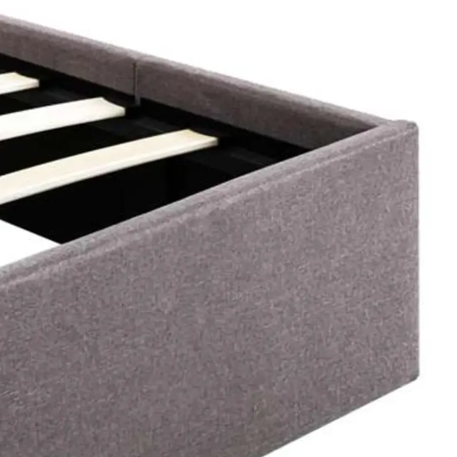 vidaXL - Bed met opbergruimte - Hydraulische stang - Taupe - Stof - 160x200 cm