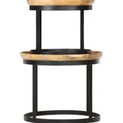 vidaXL - Bijzettafel - Bruin - Hout