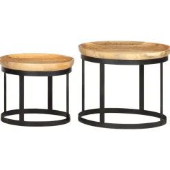 vidaXL - Bijzettafel - Bruin - Hout