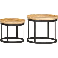 vidaXL - Bijzettafel - Bruin - Hout