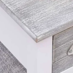 vidaXL - Bijzettafel - Grijs - Hout