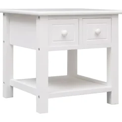 vidaXL - Bijzettafel - Wit - Hout