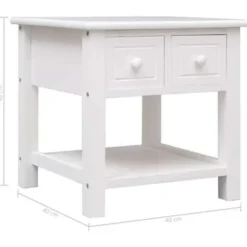 vidaXL - Bijzettafel - Wit - Hout