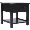 vidaXL - Bijzettafel - Zwart - Hout