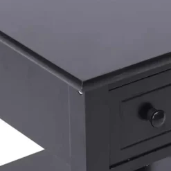 vidaXL - Bijzettafel - Zwart - Hout