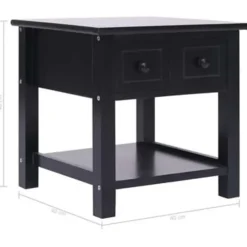 vidaXL - Bijzettafel - Zwart - Hout