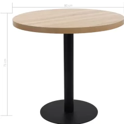 vidaXL - Bistrotafel - Bruin - MDF - 80 x 75 cm