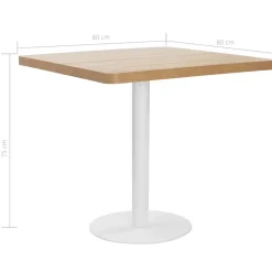 vidaXL - Bistrotafel - Bruin - MDF - 80 x 80 x 75 cm