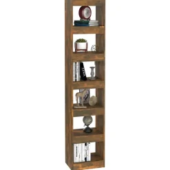 vidaXL - Boekenkast - Bruin - Bewerkt hout