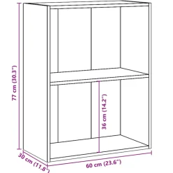 vidaXL - Boekenkast - Bruin - Bewerkt hout