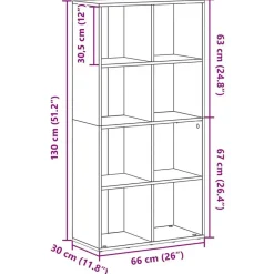 vidaXL - Boekenkast - Bruin - Bewerkt hout