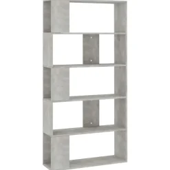 vidaXL - Boekenkast - Grijs - Bewerkt hout