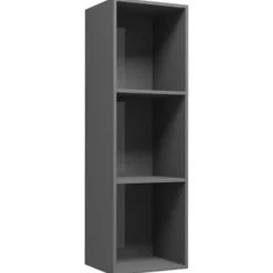 vidaXL - Boekenkast - Grijs - Bewerkt hout