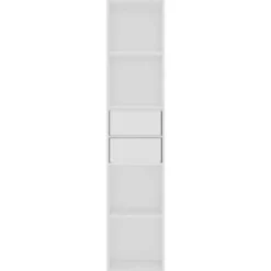 vidaXL - Boekenkast - Wit - Bewerkt hout